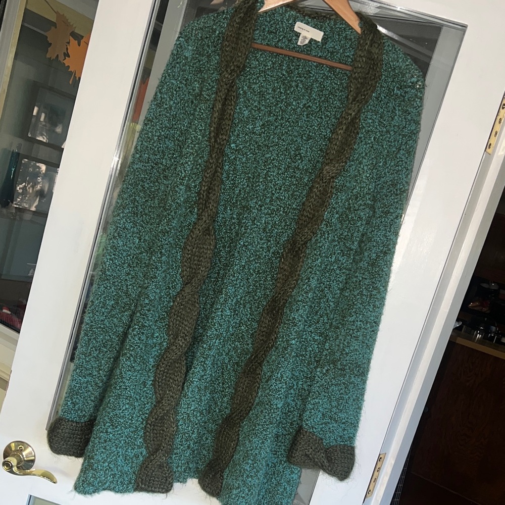 Anthro Sleeping on Snow Long Cardigan